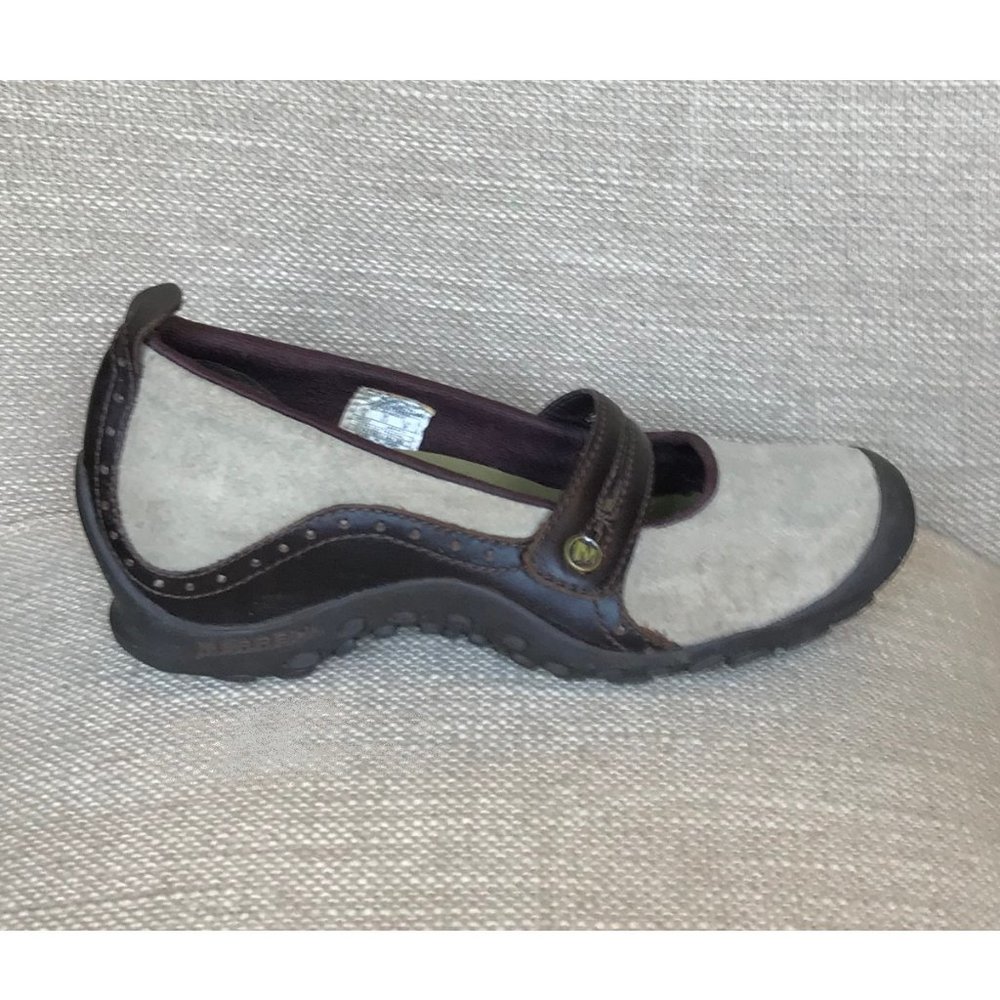 Merrell Plaza Bandeau Suede & Leather Mary Janes Loafers Shoes Size 6